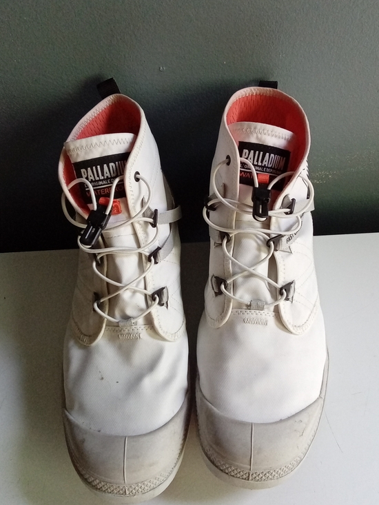 Palladium Pampa Lite+ Recycle WP+ White Waterproof Boots Fast Lacing High Top